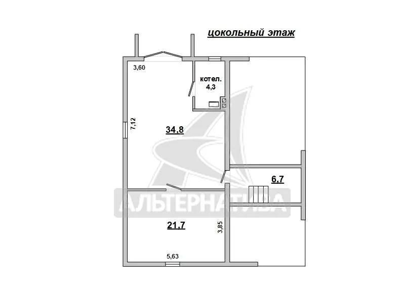 Жилой дом в г.Кобрине. 2005 г.п. 1 этаж,  цокольный этаж. r182297 2