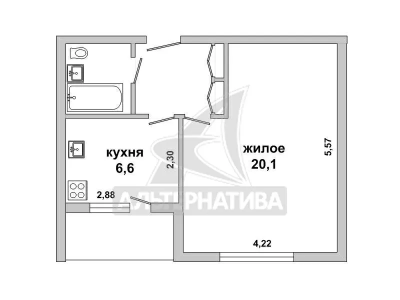 3-комнатная квартира,  г. Кобрин,  ул. Николаева. w181703 8